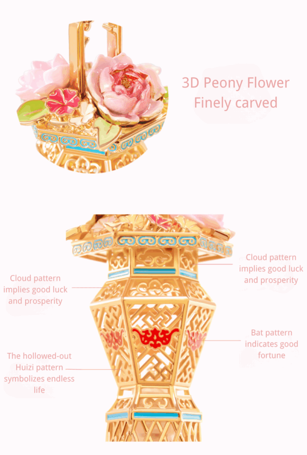 Flower Basket Lantern Fridge Magnet - Image 4