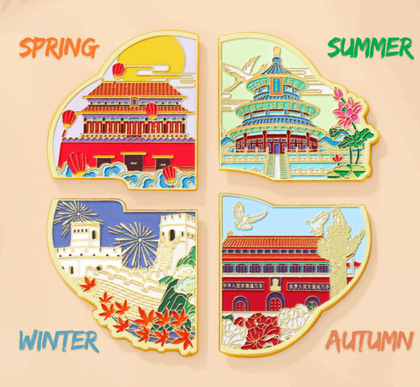 Beijing Through the Four Seasons – Interlocking Fridge Magnet Set
