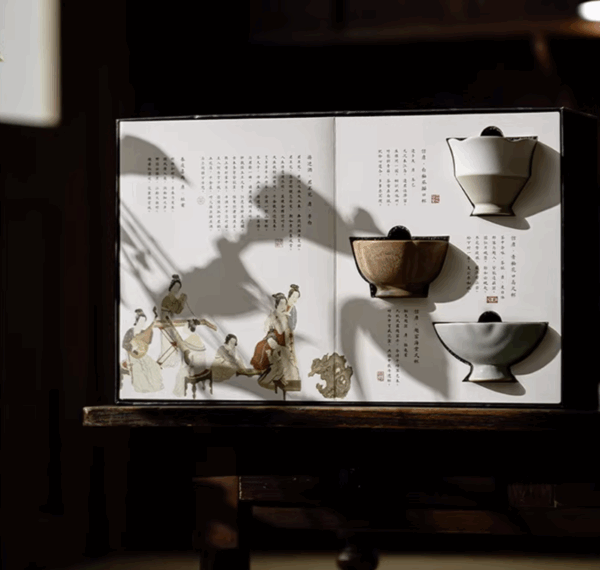 Tang and Song Dynasty Traditional Chinese Style Teacup Set - Image 2