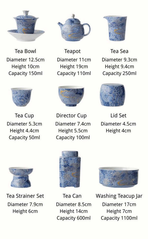 Silver Dragon Kung Fu Tea Set - Image 4
