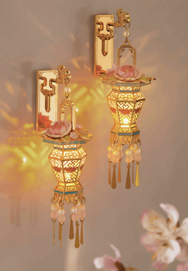 Flower Basket Lantern Fridge Magnet - Image 2