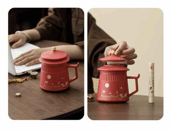 Temple of Heaven Auspicious Crane Mug Couple - Image 3